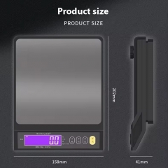 WH-B30L Stainless Steel Portable Mini Electronic 10kg Digital Kitchen Weighing Scale with Lithium Battery Household