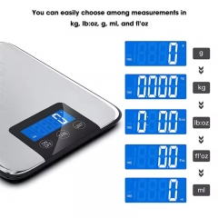 KF-12 5kg/1g High Precision Electronic Cooking Scale Digital Stainless Steel Household LCD Display Food Weight Digital Kitchen Scale