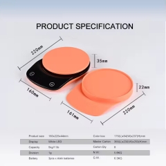 EC311 5kg/1g High Quality Electronics Digital Kitchen Food Scales 5kg Cover Bowl Kitchen Scale