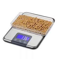 KF-12 5kg/1g High Precision Electronic Cooking Scale Digital Stainless Steel Household LCD Display Food Weight Digital Kitchen Scale