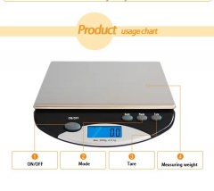 500I 6KG/1g,2KG/0.1g Multifunctional Stainless Steel LCD Display Electronic Kitchen Scale Battery Operated Digital Weight Measuring Device