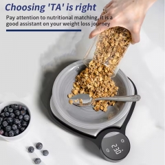 K2038 5kg/1g Stainless Steel Kitchen Weighing Scale LED Cooking Food Scale USB Charging Electronic Kitchen Scale