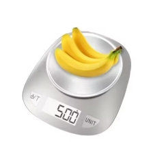 SF-228 5kg/1g Stainless Steel Smart Digital Kitchen Food Scale with Lid Battery Powered Weight Measuring