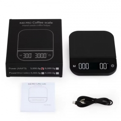 MS-R40 3kg/0.1g Factory Wholesale Household Coffee Scale With Timer Digital Kitchen Drip Coffee Scale Black