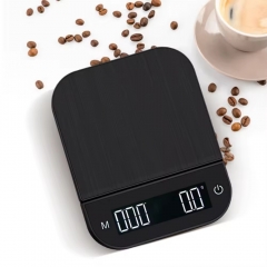 MS-R40 3kg/0.1g Factory Wholesale Household Coffee Scale With Timer Digital Kitchen Drip Coffee Scale Black