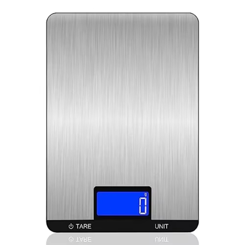 AJY-A10 304 Stainless Steel Digital Kitchen Food Scale LCD Display Electronic Weight Measuring Device Battery Powered