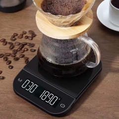MS-R40 3kg/0.1g Factory Wholesale Household Coffee Scale With Timer Digital Kitchen Drip Coffee Scale Black