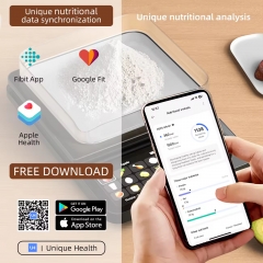 CK865BLE 5kg/1g Smart Portable Digital Food Nutrition Kitchen Scale for TFT Display Stainless Steel Household