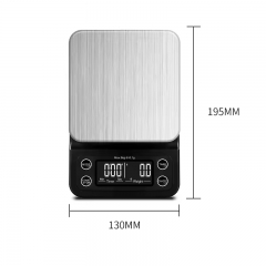 K94-ST 3kg/1g 500g/0.1g 1000g/0.5g Small Digital Electronic Portable Coffee Scales - Household Kitchen Food Scale for Coffee Bean Weighing & Coffee Weighing