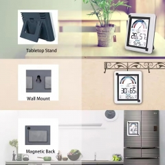 EN8822A Digital Touchscreen Temperature Humidity Monitor with Alarm Clock,Comfort Indicator,Backlight