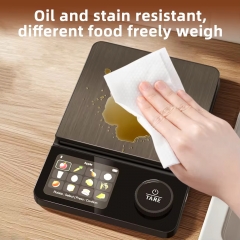 CK865BLE 5kg/1g Smart Portable Digital Food Nutrition Kitchen Scale for TFT Display Stainless Steel Household