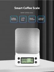 K94-ST 3kg/1g 500g/0.1g 1000g/0.5g Small Digital Electronic Portable Coffee Scales - Household Kitchen Food Scale for Coffee Bean Weighing & Coffee Weighing