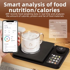 CK865BLE 5kg/1g Smart Portable Digital Food Nutrition Kitchen Scale for TFT Display Stainless Steel Household