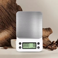 K94-ST 3kg/1g 500g/0.1g 1000g/0.5g Small Digital Electronic Portable Coffee Scales - Household Kitchen Food Scale for Coffee Bean Weighing & Coffee Weighing