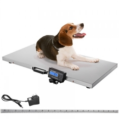 CRS-3115-300kg 300kg/0.1kg Stainless Steel Electronic Scale for Sheep Pet Animal Dog Blue Backlight LCD Display