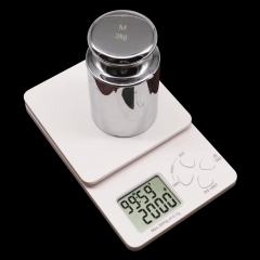 KT-02-White 3kg/1g Electronic Portable Weighing Scale Kitchen Measuring Home Coffee Weight Food Digital Kitchen Scale