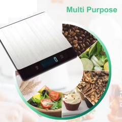 EC523-BT New Smart Digital with 649 Kinds Food Datas Large Platform 5kg Food Weighing Kitchen Scale for Chicken