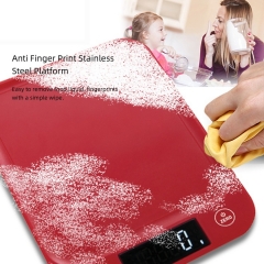EC5403-Red 5kg/1g Kitchen Electronic Scale Home Multi-functional Gram Scale Food Baking Fruit Weighing Food Scale