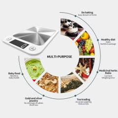 EC5403 5kg/1g Electric Kitchen Weight Scale Stainless Steel Digital Food Cooking Scale for Home