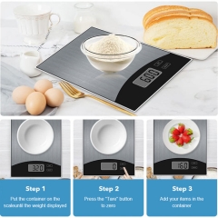 EC1401-SS 8kg/1g Food Scale Electronic Digital Kitchen Scale Weighing Scales
