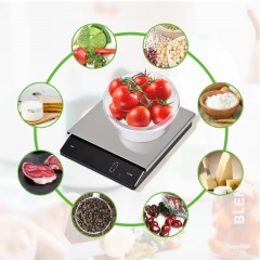 EC349 5kg/1g Stainless Steel Accurate Kitchen Scale Digital Weighing Balance Food Scale