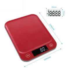EC5403-Red 5kg/1g Kitchen Electronic Scale Home Multi-functional Gram Scale Food Baking Fruit Weighing Food Scale