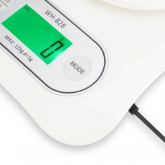 WH-B26 12kg/1g Big Bowl USB Rechargeable 12kg Food Weighing Scale Digital Kitchen Scale 12000g 5000g/0.5g