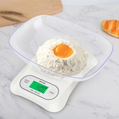 WH-B26 12kg/1g Big Bowl USB Rechargeable 12kg Food Weighing Scale Digital Kitchen Scale 12000g 5000g/0.5g