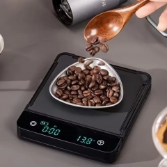 CS-06 3kg/0.1g Waterproof USB Charging Coffee Scale Measures Coffee with Accuracy-Power Source Battery Food Scale