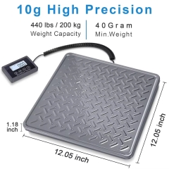 PS4B High Accuracy 200kg/440lbs X 10g Shipping Scale Digital Postal Durable Alloy Steel Platform Heavy Duty Scale for Packages