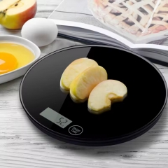 EK6016 5kg/1g Top Seller Waterproof Round 5kg Multifunction Digital Kitchen Scale with LCD Display