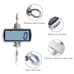 OCS-1000kg LCD Weighing Scale Stainless Steel Shackle Alloy Steel Hook Accurate Display Hanging Battery Crane Scale