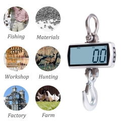 OCS-1000kg LCD Weighing Scale Stainless Steel Shackle Alloy Steel Hook Accurate Display Hanging Battery Crane Scale