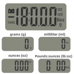 EK6016 5kg/1g Top Seller Waterproof Round 5kg Multifunction Digital Kitchen Scale with LCD Display