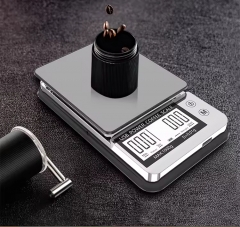 BA-1000g 1kg/0.01g New Style Digital Kitchen Scale Multifunction Food Scale with Tare Function Coffee Timer Battery Powered Maximum Weight 1kg