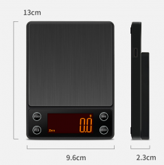 JH-N100 3000g/0.1g Small Digital Electronic Portable Household Kitchen Food Coffee Scale for Daily Coffee Weighing 2kg/0.1g 1kg/0.1g 500g/0.01g