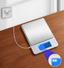 DH-8902 1kgX0.1g 2KG/1g 3KG*0.1G 500G 600G 1Kg/0.01G Kitchen Weight Mini Cooking Food Scale Stainless Steel With Tray