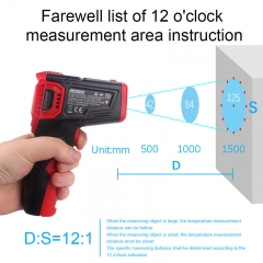HT651D -50-800°C Infrared Thermometer Laser Temperature Meter -50-800 Non-contact Industrial Infrared Laser Temperature Meter