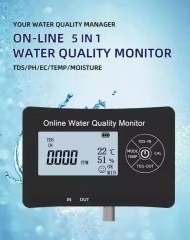 MD-2721 Factory Supply 5 in 1 Multi-Functional Online Water Analyzer TDS PH EC Temp Humidity Detector for Aquaculture