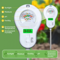 ST-09 Smart 6-in-1 Soil Moisture Meter for Gardening - Portable PH, Temperature, Sunlight, Fertility & Humidity Tester