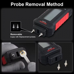 GD154 Digital Wood Moisture Meter Two Pin Wood Humidity Tester up to 99% for Firewood Lumber Building Materials Moisture Detector