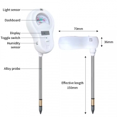 ST-09 Smart 6-in-1 Soil Moisture Meter for Gardening - Portable PH, Temperature, Sunlight, Fertility & Humidity Tester