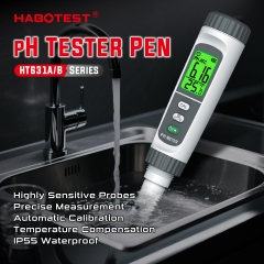 HT631A/B High Precision Digital Water Quality Monitor Tester PH Temperature Meter Backlight Data Hold for Aquariums Custom ODM