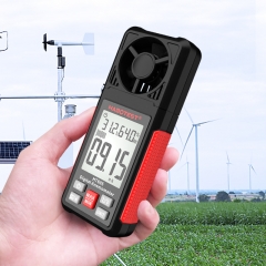 HABOTEST HT605/HT605S High Precision Digital Handheld Anemometer Measures Air Velocity Temperature Humidity Auto Power Measurement