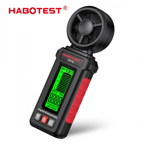 HT76 Digital Anemometer Handheld High Accuracy Wind Speed Meter IP67 Rated ABS Material Outdoor Sailing Drone Flying Measurement