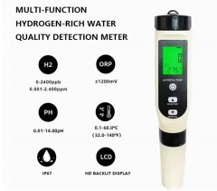 WB-C200 Portable 4-in-1 Water Quality Test Pen with Backlight Hy-drogen-Rich Water Tester for Hy-drogen Ion Content PH ORP H2 TEMP