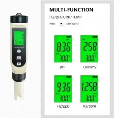 WB-C200 Portable 4-in-1 Water Quality Test Pen with Backlight Hy-drogen-Rich Water Tester for Hy-drogen Ion Content PH ORP H2 TEMP