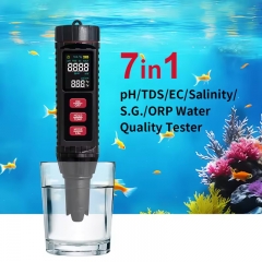 MF-X71 New Arrival 7 in 1 PH TDS EC TEMP Salinity ORP S.G. Water PH Tester Digital Meter for Aquaculture CE Approved