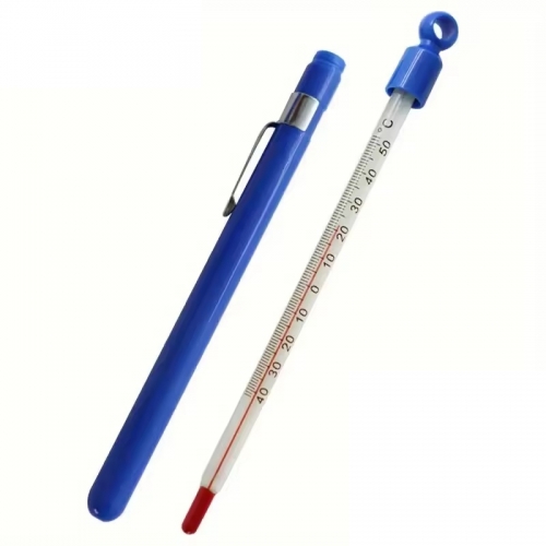 KTL-2  Glass Wine Thermometer with Plastic Case, -40 to 50°C Pocket Home Brewing Thermometer