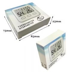 CH-916 Mini Digital Thermometer Hygrometer Baby Room Wall Thermometer Weather Station Clock Temperature Meter